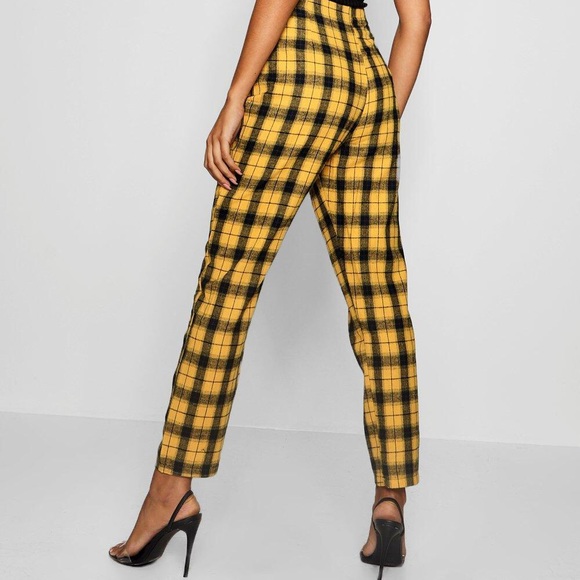 boohoo plaid pants
